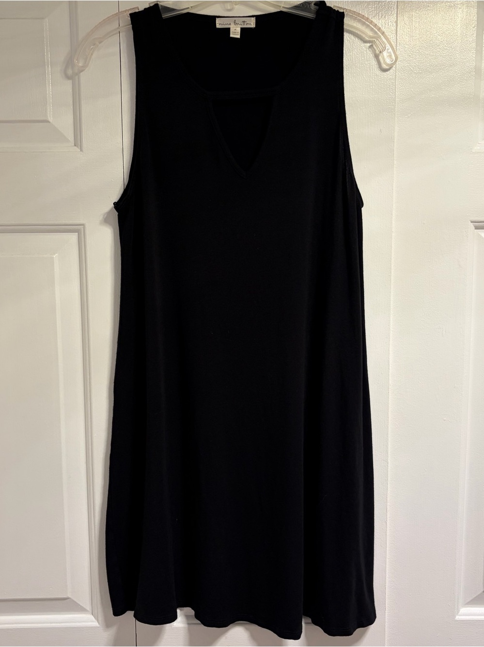 Nine Britton Black Brushed Knit Sleeveless Dress, Size L